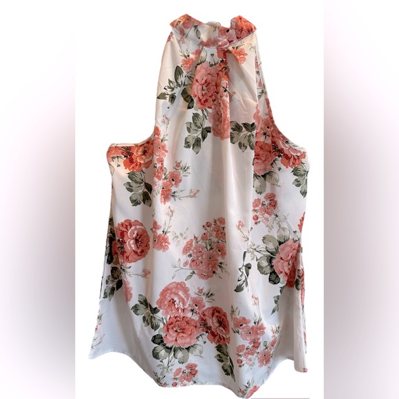 Floral Print Tie Back Halter Blouse Size 8/10 L - Picture 4 of 7